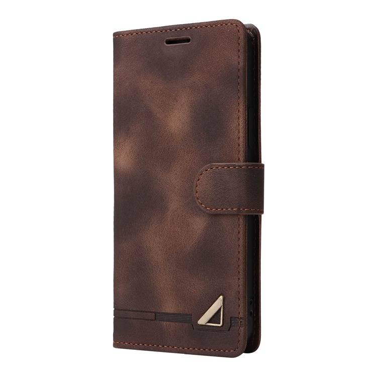 Compatible With IPhone Cases For Men Brown Solid Wallet Phone Case Waterproof Shockproof Anti-Fall Scratch Resistant - Brown - View 2