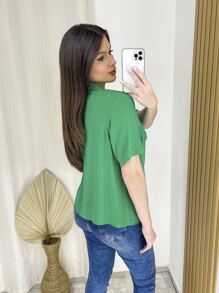 Camisete Camisa social feminina manga longa Blusa feminina | social feminina tecido duna 2023