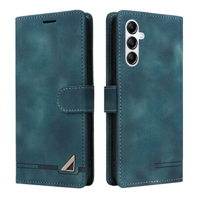 Blue Phone Case Compatible With IPhone Cases For Men Card Holder For Phone Case Solid Wallet Phone Case Waterproof Shockproof Anti-Fall Scratch Resistant