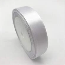 1 件 6/10/15/20/25/38/50 毫米 25 码卷丝缎带婚礼派对圣诞装饰 DIY 邀请卡礼品包装 - 白色 - 查看 6