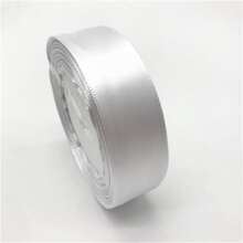 1 件 6/10/15/20/25/38/50 毫米 25 码卷丝缎带婚礼派对圣诞装饰 DIY 邀请卡礼品包装 - 白色 - 查看 7