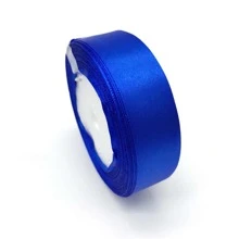 1入組6/10/15/20/25/38/50mm 25碼絲緞帶捲，婚禮派對聖誕節裝飾DIY，邀請卡禮品包裝 - 寶藍色 - 查看 7