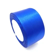 1入組6/10/15/20/25/38/50mm 25碼絲緞帶捲，婚禮派對聖誕節裝飾DIY，邀請卡禮品包裝 - 寶藍色 - 查看 9