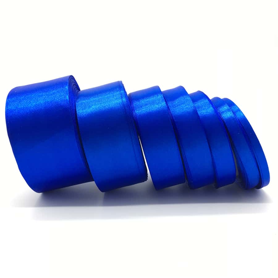 1入組6/10/15/20/25/38/50mm 25碼絲緞帶捲,婚禮派對聖誕節裝飾DIY,邀請卡禮品包裝 - 寶藍色 - 查看 1