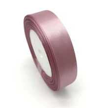 1pc 6/10/15/20/25/38/50mm 25yards Roll Silk Satin Ribbon Wedding Party Christmas Decoration DIY Invitation Card Gift Packing - Dusty Pink - View 6
