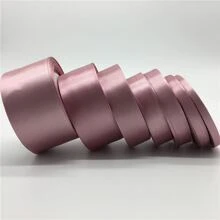 1pc 6/10/15/20/25/38/50mm 25yards Roll Silk Satin Ribbon Wedding Party Christmas Decoration DIY Invitation Card Gift Packing - Dusty Pink - View 1