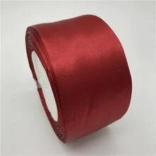 1入組6/10/15/20/25/38/50mm 25碼絲緞帶卷軸，婚禮派對聖誕節裝飾DIY邀請卡禮品包裝 - 酒紅色 - 查看 9