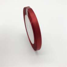 1入組6/10/15/20/25/38/50mm 25碼絲緞帶卷軸，婚禮派對聖誕節裝飾DIY邀請卡禮品包裝 - 酒紅色 - 查看 3