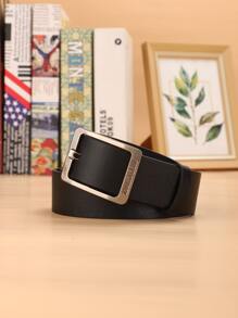 黑色PU皮革腰带，银色扣环，休闲百搭，适合夏季、秋季、万圣节、秋冬季等各种场合，青少年、青年、男士皆宜，休闲、户外、运动、度假、毕业、生日、日常佩戴皆可作为礼物。