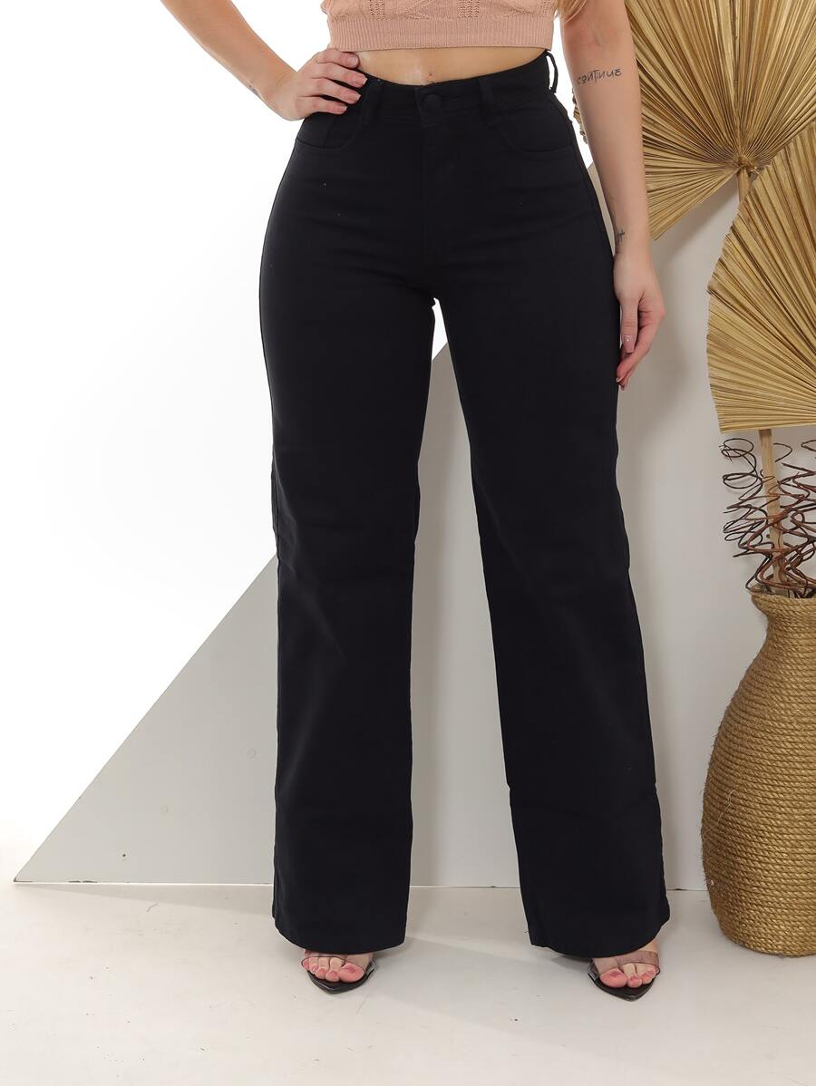 Women Jeans - 黑色 - 查看 1