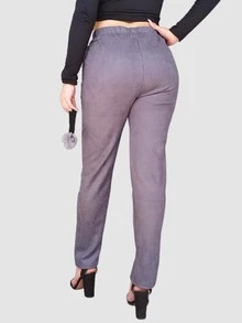 PANTALÓN CASUAL  CON ABERTURA EN TOBILLO - Gris - Ver 2