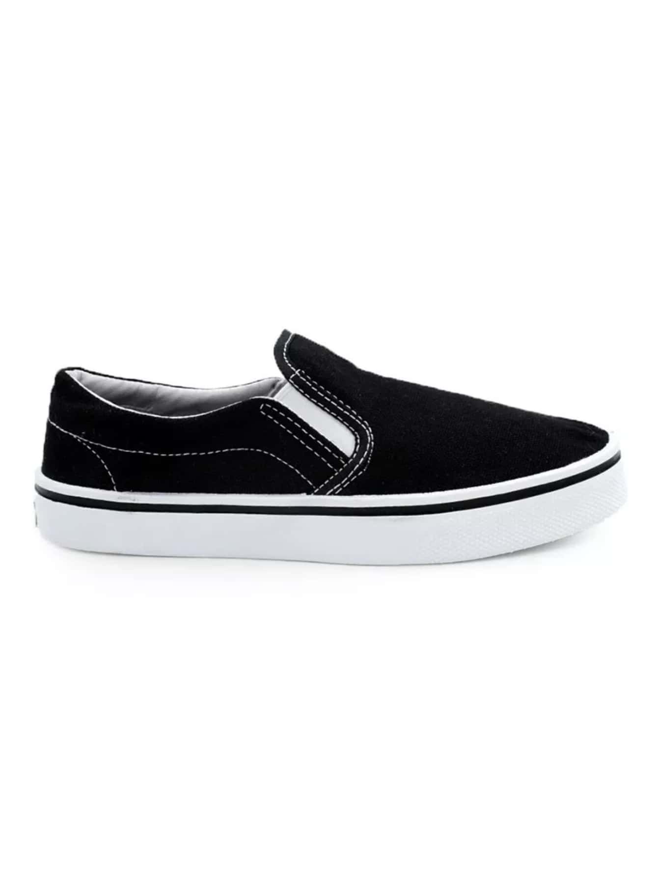 TENIS CASUALES CERRADOS - Blanco y Negro - Ver 1