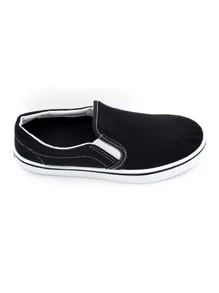 TENIS CASUALES CERRADOS - Blanco y Negro - Ver 2