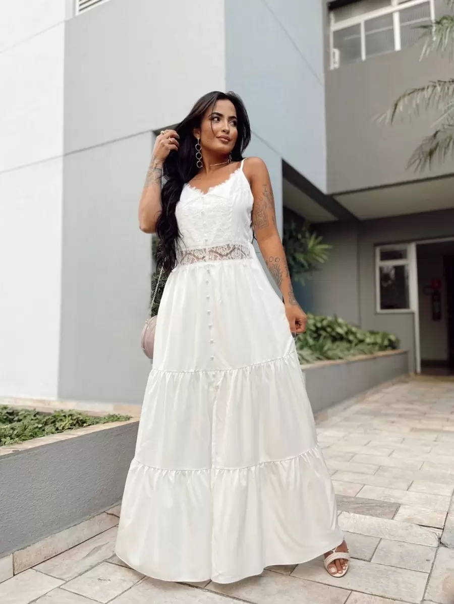 Women Dresses - White - View 1