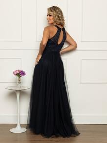 Grife Velasco Women Party Dresses - Navy Blue - View 2