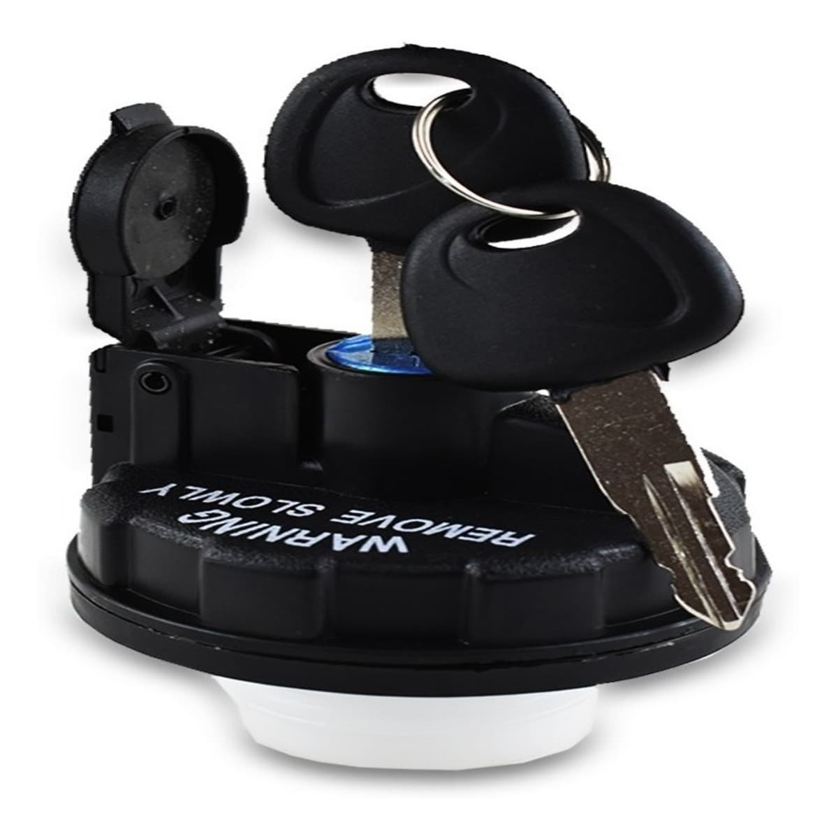 Universal Threaded Gasoline Cap With Cover And Keys - Black - View 1