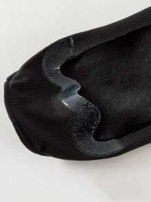 1pair Women's Ice Silk Low Vamp Non-Slip Striped Invisible Boat Socks, Summer