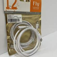 CABO CARREGADOR USB LIGHTNING 1.2M PARA IPHONE REDONDO - Branco - Visão 2