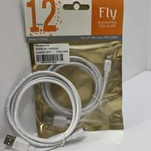 CABO CARREGADOR USB LIGHTNING 1.2M PARA IPHONE REDONDO - Branco - Visão 4