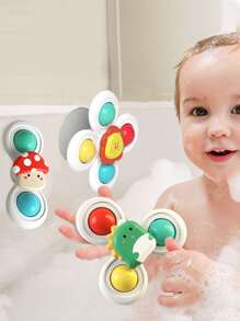 3 件/套吸盘旋转陀螺仪玩具婴儿游戏牙胶、缓解压力益智摇铃、沐浴淋浴玩具儿童礼物（部分零件可能随机）学校用品幼儿游戏、玩具>婴儿、婴儿淋浴游戏、儿童玩具、水槽玩具、儿童玩具>儿童互动游戏、婴儿淋浴游戏、儿童玩具、幼儿玩具