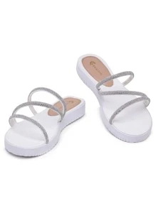 Women Flat Sandals - 白色 - 查看 2