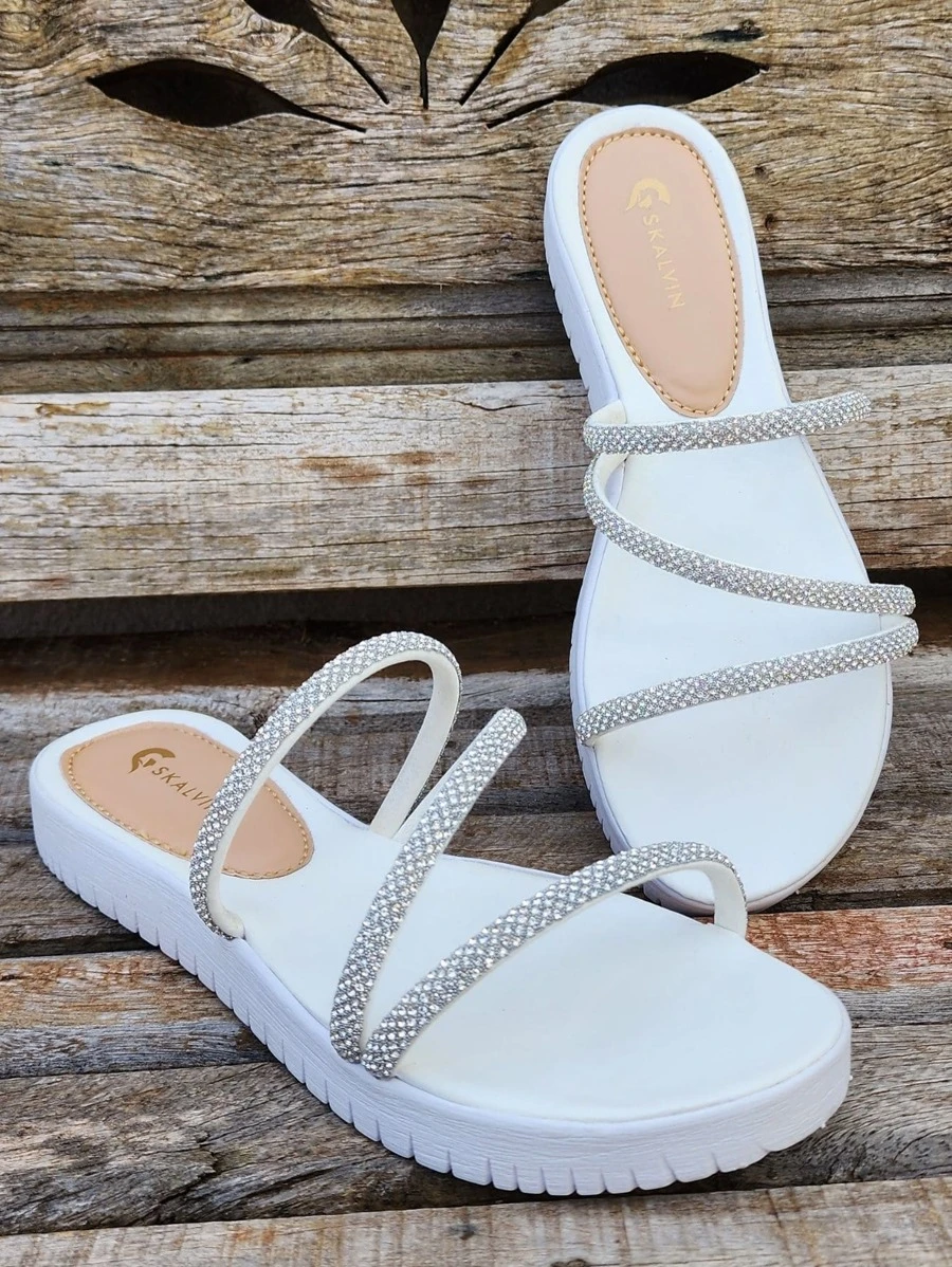 Women Flat Sandals - trắng - Xem 1