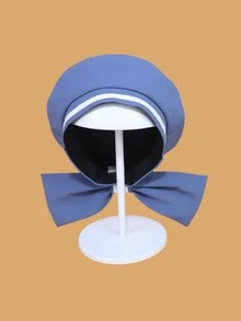 1 件【藍色】女式蝴蝶結報童帽,時尚防曬多功能軟畫家帽,女士配件 - 藍色 - 查看 5