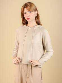 Women Sweatshirts - 米色 - 查看 3