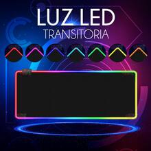 Mouse Pad Gamer Con Luz RGB Alfombrilla Antideslizante Para Ratón Y Teclado 78 cm x 30 cm - Negro - Ver 3