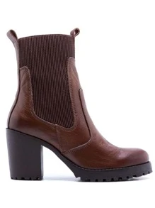 Women Ankle Boots & Booties - Coffee Brown - View 4
