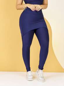 The Start Women Leggings - 藏蓝色 - 查看 1