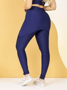 The Start Women Leggings - 藏蓝色 - 查看 2