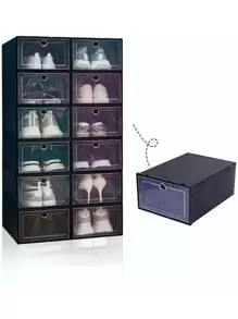 6 Pzs Zapatera Organizador Caja de Almacenamiento Zapatos Tenis Armable Apilable Tenis Tacones Botas