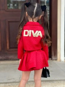 Tween Girls Sets - 紅色 - 查看 2