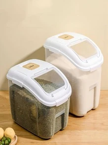 Caja contenedor para croquetas o alimentos agranel 8Kg hermetico - Multicolor - Ver 9