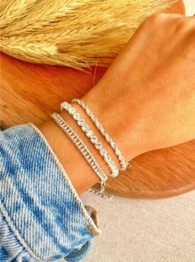 Bracelet Sets - 銀色 - 查看 3