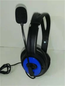 Fone De Ouvido Gamer Potente com Microfone Headset Para Celular  Xbx Notebook COR azul - Preto - Visão 4