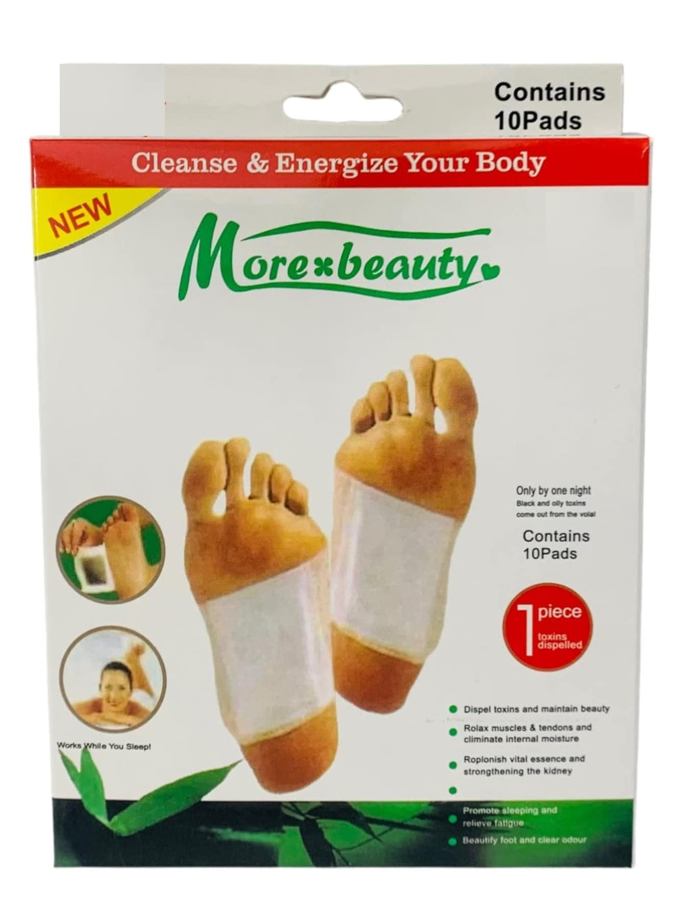Detoxifying Foot Patches. Kinoki Purifying Foot Pads -10 Pads, - 白色 - 查看 1