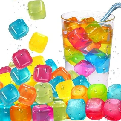 24 Hielos Reutilizables Lavable Figuras Colores