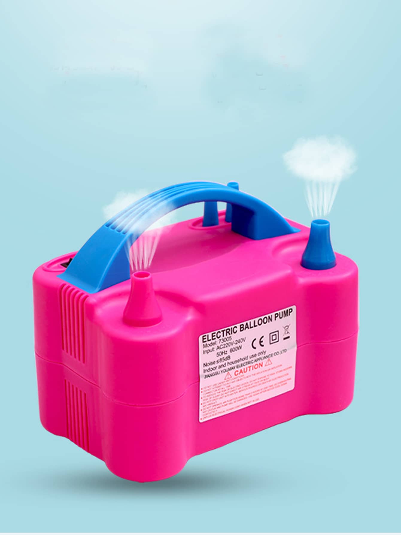 Bomba para Inflar Globos, Inflador de Globos con 2 Boquillas,110V ,600W, Bomba de Globo Eléctrica de Alto Volumen, Maquina para Inflar Globos para Decorar las Fiestas, Cumpleaños, Bodas y Actividades Promocionales - Rosa - Ver 1