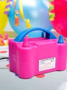 Bomba para Inflar Globos, Inflador de Globos con 2 Boquillas,110V ,600W, Bomba de Globo Eléctrica de Alto Volumen, Maquina para Inflar Globos para Decorar las Fiestas, Cumpleaños, Bodas y Actividades Promocionales - Rosa - Ver 3