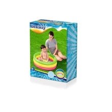 Bañera inflable para niños, piscina inflable de diseño circular con aros de colores del arcoíris, decoración de baño para bebé en verano - Multicolor - Ver 5
