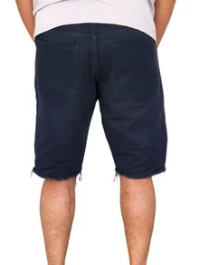 Men Denim Shorts - 黑色 - 查看 2