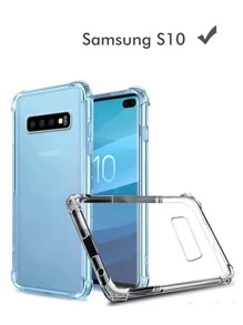 Strong Tools Capa Capinha De Celular Samsung S10 anti impacto Transparente Flexível Invisível borda anti queda - Transparente - Visão 1