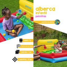 Importadora La Merced Children's Inflatable Ball Pool Swimming Pool With 15 Balls Outdoor Game - Multicolor - View 3