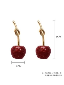 Pendientes con diseño de Cereza - Rojo - Ver 4