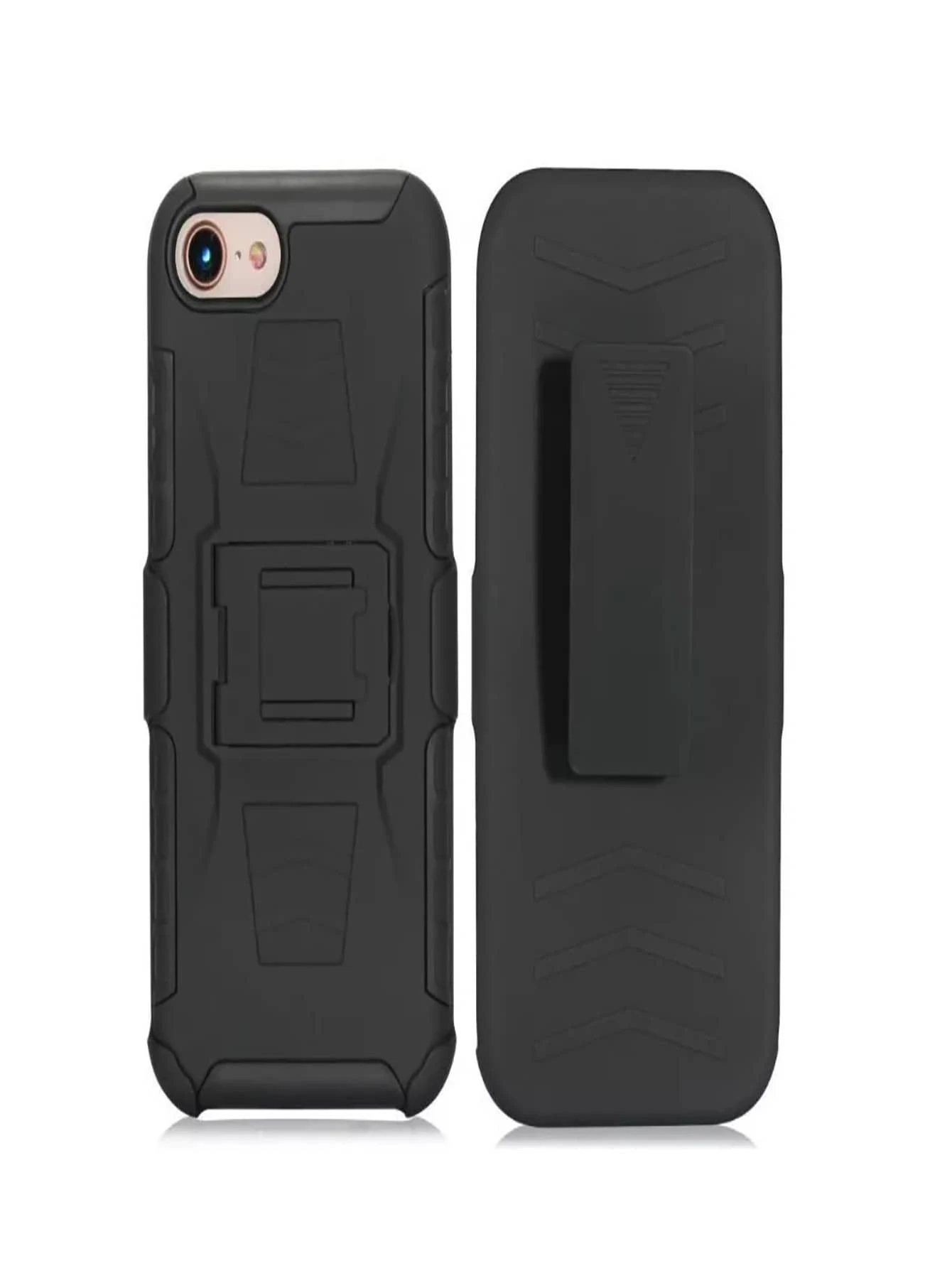 NETONBOX.COM Funda Case Premium Uso Rudo Con Clip Giratorio 180º Para Celular Compatible Con iPhone Antishock. - Negro - Ver 1