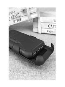 NETONBOX.COM Funda Case Premium Uso Rudo Con Clip Giratorio 180º Para Celular Compatible Con iPhone Antishock. - Negro - Ver 5