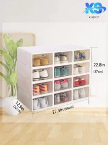 A:Cajas de almacenamiento de zapatos, organizador apilable de plástico transparente, paquete de 6PZ - Multicolor - Ver 10
