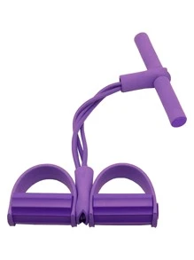 Foot Pedal Tension Rope Multi-functional Abdominal Crunches Fitness Assistant Device - Purple - View 7